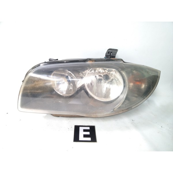Farol  Esquerdo Bmw 118 E87 2004 2011 Detalhes  Esquerdo