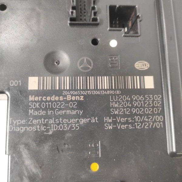 Modulo Caixa Fusíveis 2049065302 Mercedes C180 2014 W204