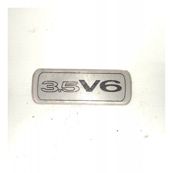 Emblema  3.5 V6  Mitsubishi Pajero Sport Hpe 3.5 V6 05 11 Prateado