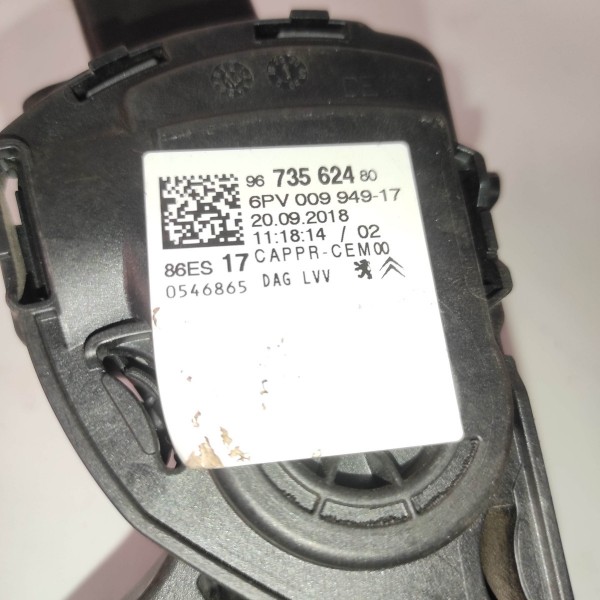 Pedal Acelerador Eletrônico 9673562480 Peugeot 2008 13 19