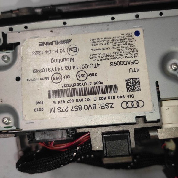 Tela Multimidia 8v0857273m Audi A3 2013 2019