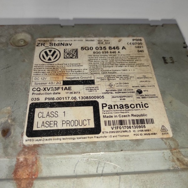 Mib Central Multimidia Vw Golf 2014 2020 5g0035846a