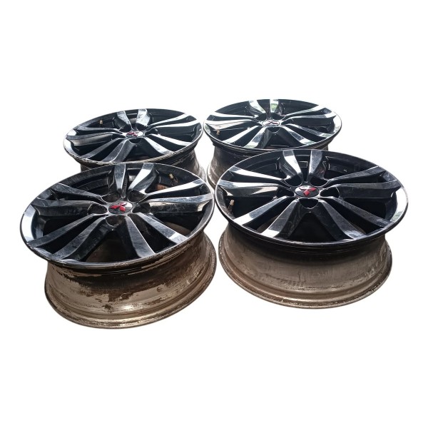 Jogo Rodas 5x114 17x6,5j Mitsubishi Asx 2010 2022 Preto