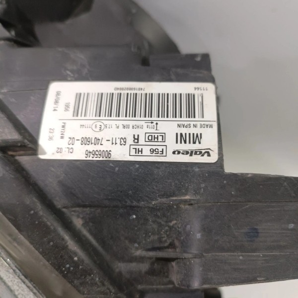 Farol Direito Mini Cooper F56 2018 2024 Com Aro Detalhes Direito/passageiro