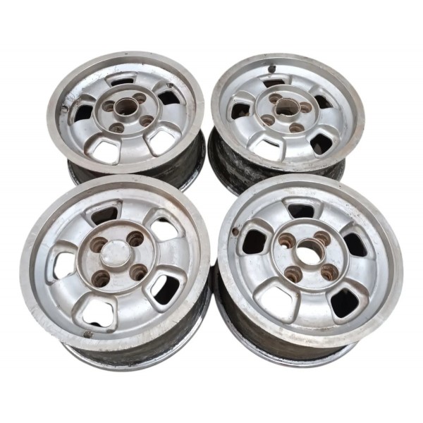 Jogo Rodas Tijolinho Aro 13 4x100 Chevette Prateado