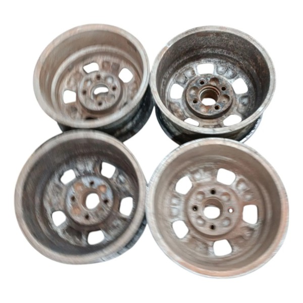 Jogo Rodas Tijolinho Aro 13 4x100 Chevette Prateado