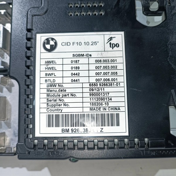 Tela Multimídia Bmw 528 F10 2011 2017 535 550 M5 9266381