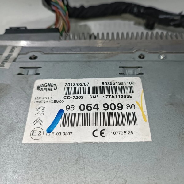Radio Citroen C4 2013 2017 9806490980