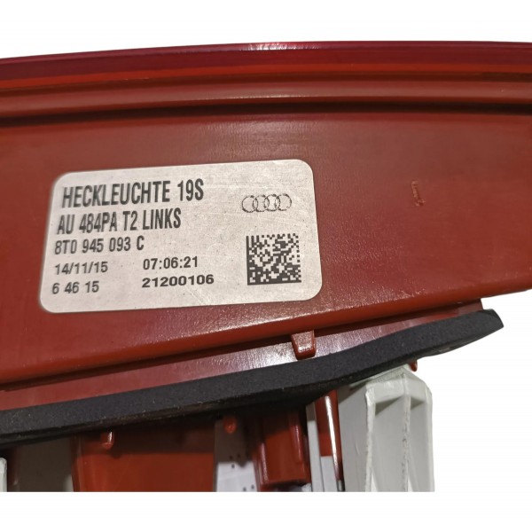 Lanterna Esquerda Porta Malas Audi A5 2012 2017 8t0945093c Esquerdo/motorista
