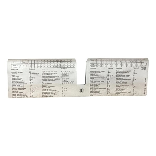 Esquema Fusíveis Bmw 325 E46 1998 2005 6920776
