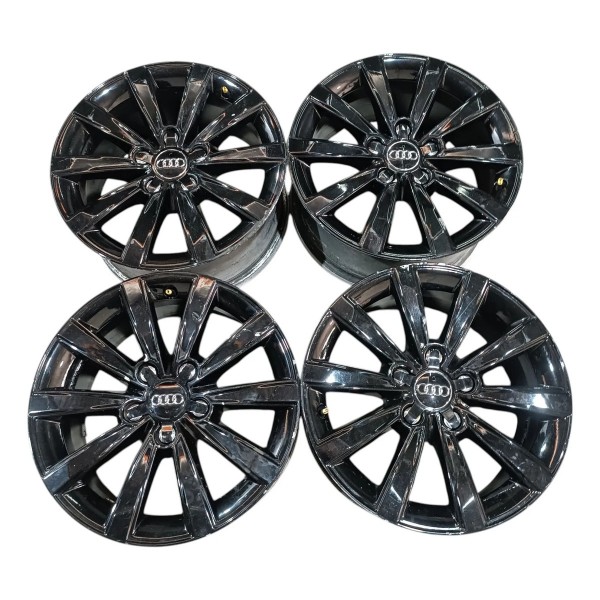 Jogo Roda Aro 16 Audi A3 2014 2016 5x112 7jx16h2 Com Calotas