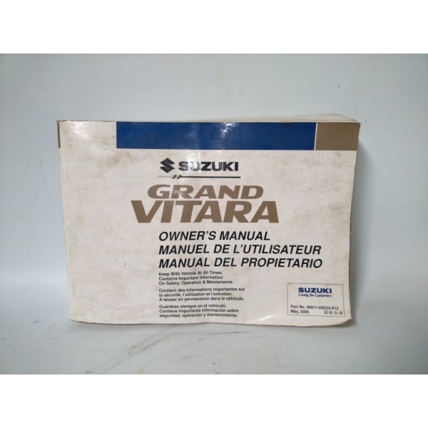 Manual Do Proprietário Grand Vitara 2000