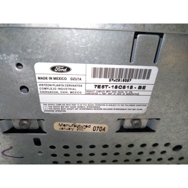 Radio Som Original 7e5t 18c815 Ford Fusion 2006-2009