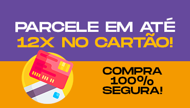 Parcele suas compras em 12x no cartão - sua compra é 100% segura